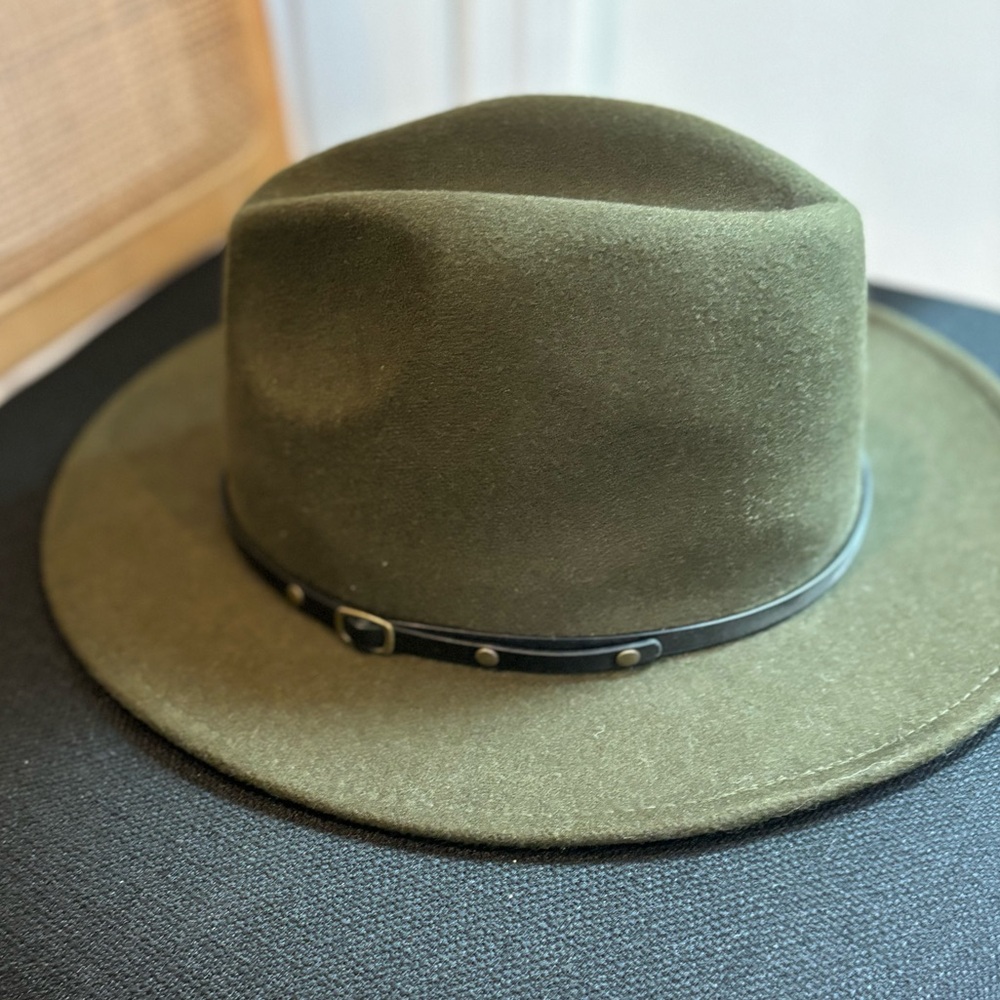 Olive Green Fedora Hat